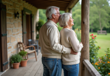 Résidence secondaire : définition, obligations fiscales, avantages Couple détendu sur terrasse de campagne en sweater