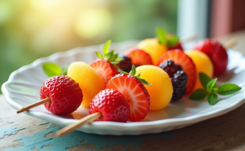 Stratagèmes pour des brochettes de fruits chatoyantes et alléchantes