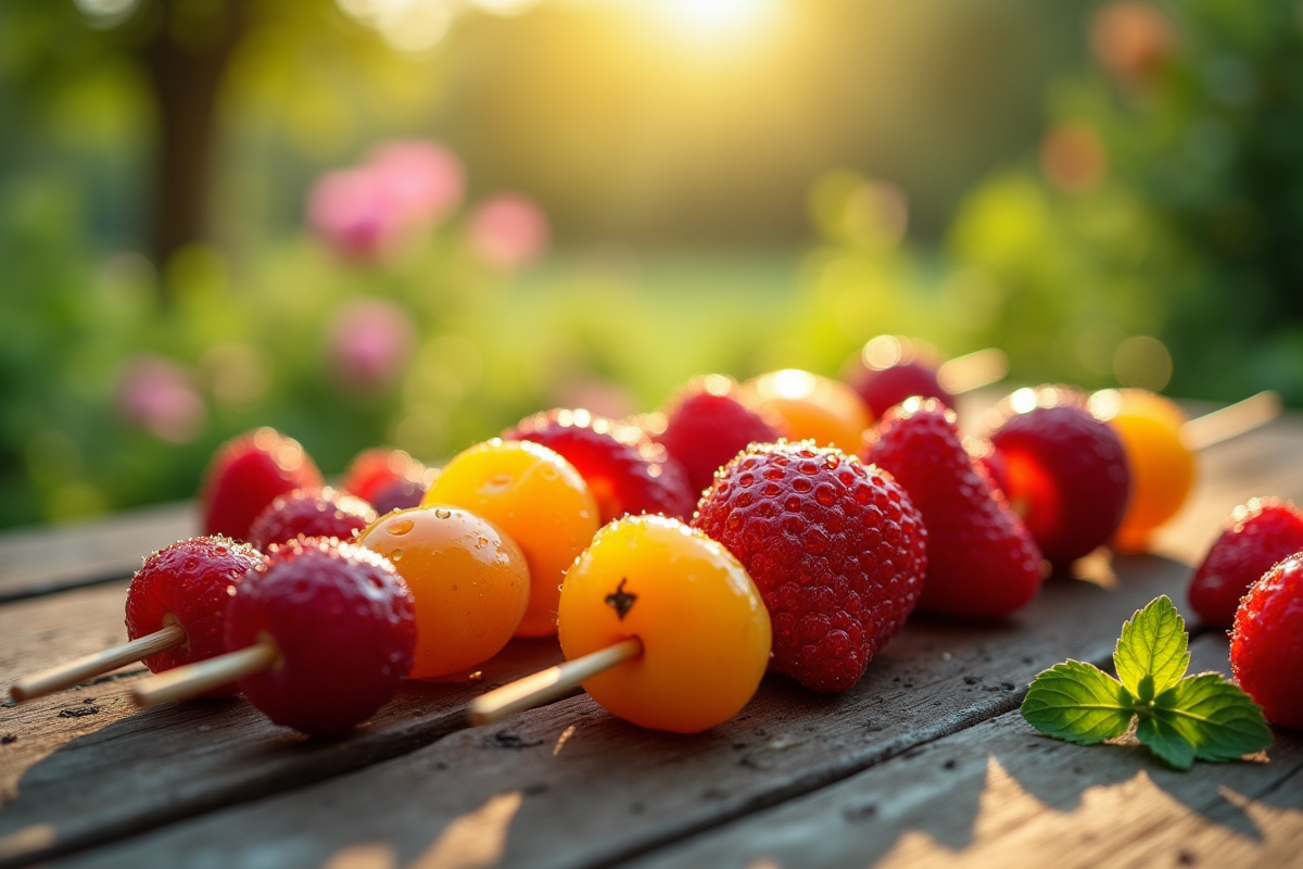 brochettes fruits