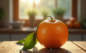 Ce que révèle le fruit d’orange avec feuille, ce joyau tropical