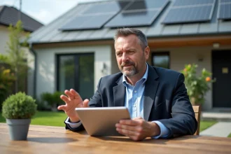 Carport solaire offrant abri pour véhicules et production d'électricité