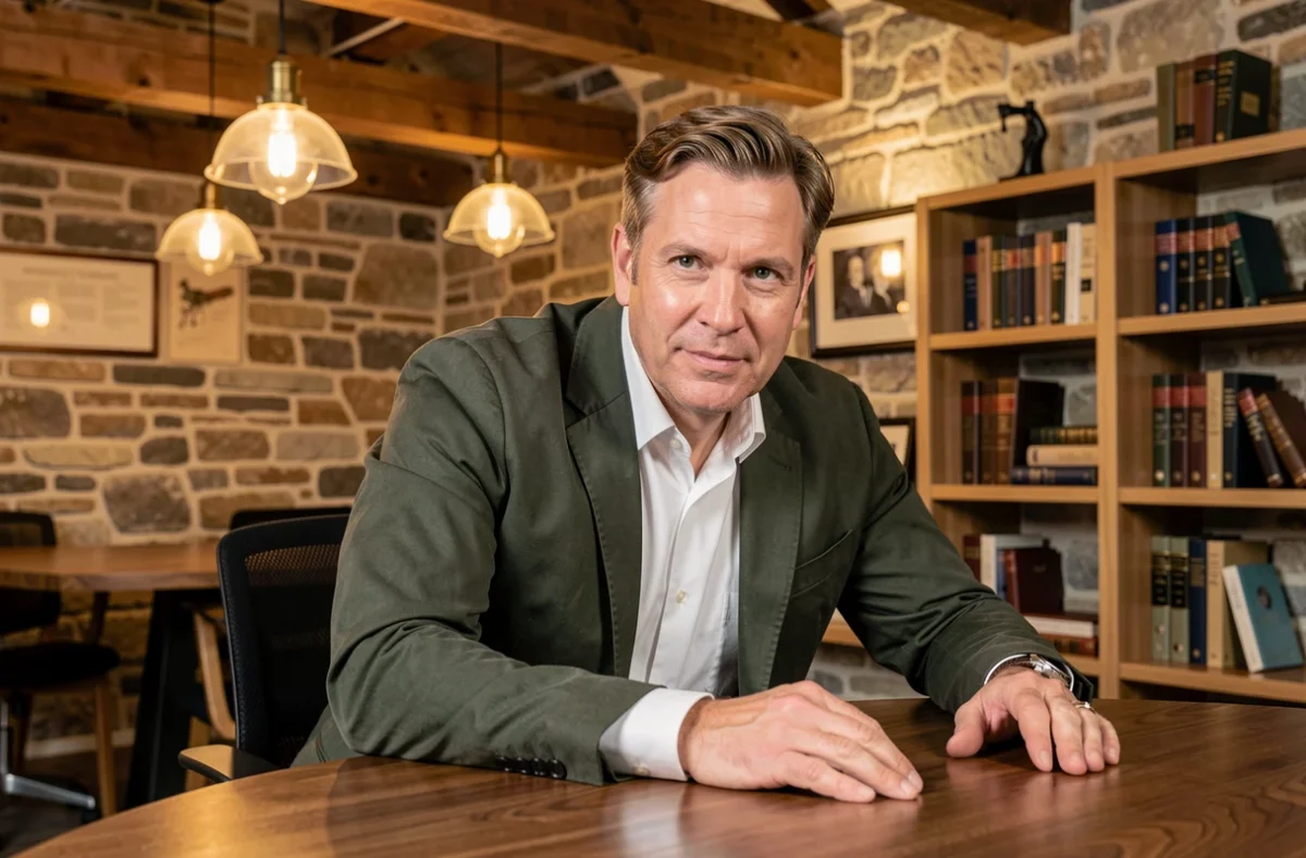 Gonzague Laumet de Laumet Avocat, avocat à Annecy, dans un cabinet au décor chaleureux avec murs en pierre