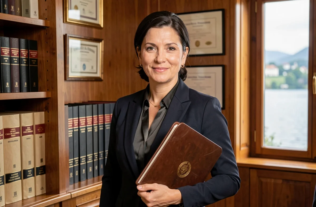 Maître Laure Bertagnolio, avocate à Annecy, en posture professionnelle dans son cabinet